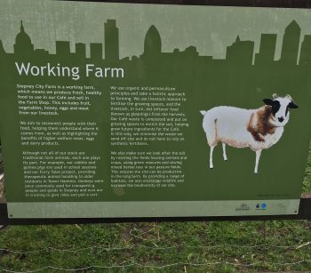 working farm sign at entrance