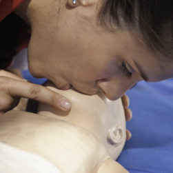 adult training with baby dummy cpr