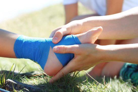 first aid applied to small child