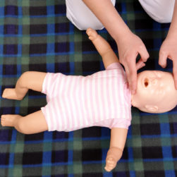 teaching baby CPR