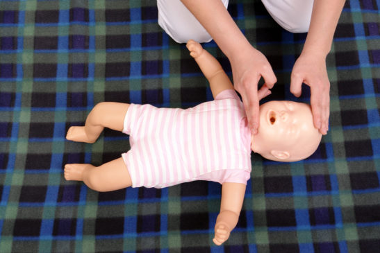 teaching baby CPR